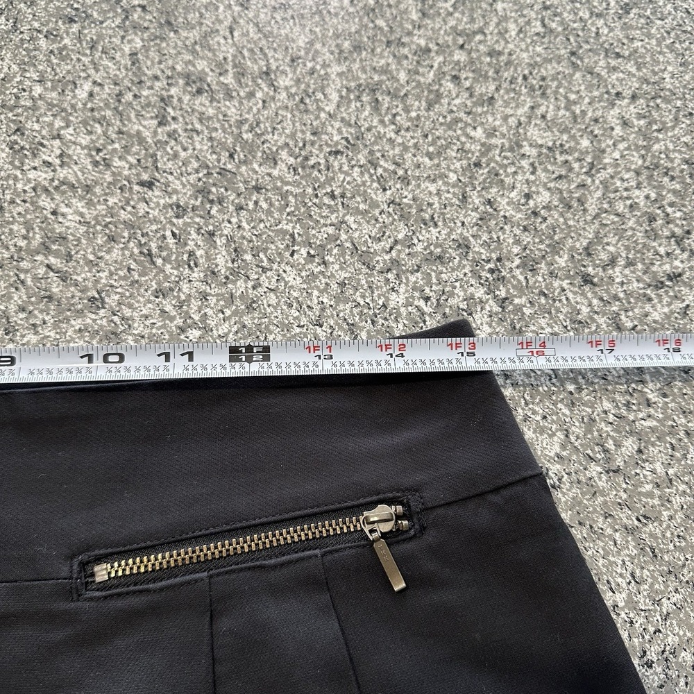 Ann Taylor Loft Skirt Womens 4 Solid Black Mini Zipper 18" Length - Picture 6 of 7